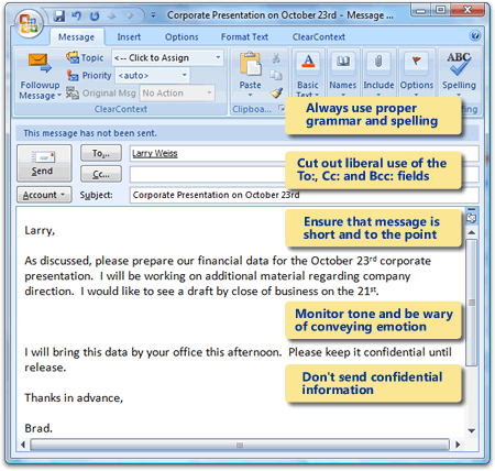 How to write an effective e mail message