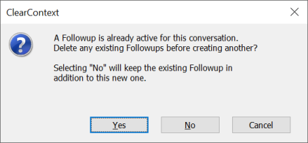 Existing Followup Option